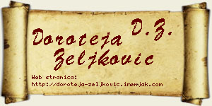 Doroteja Zeljković vizit kartica